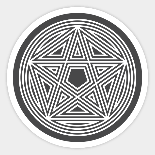 Pentagram (5 sided star) - Awesome Sacred Geometry Design Sticker by Nonstop Shirts